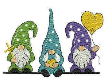 Easter Gnomes Embroidery Design