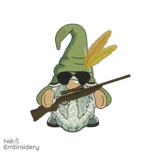 Hunter Gnome Embroidery Design