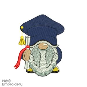 Graduation Gifts Gnome Embroidery Design