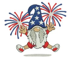 American Gnome Embroidery Design