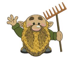 Garden Gnome Embroidery Design