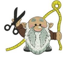Tailor Gnome Embroidery Design