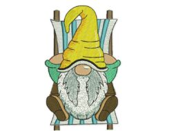 Relax Gnome Embroidery Design