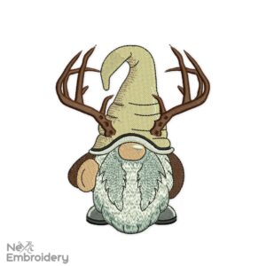 Deer Gnome Embroidery Design