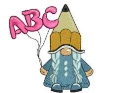 Teacher Girl Gnome Embroidery design
