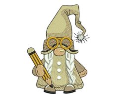 Back to School Girl Gnome Embroidery design