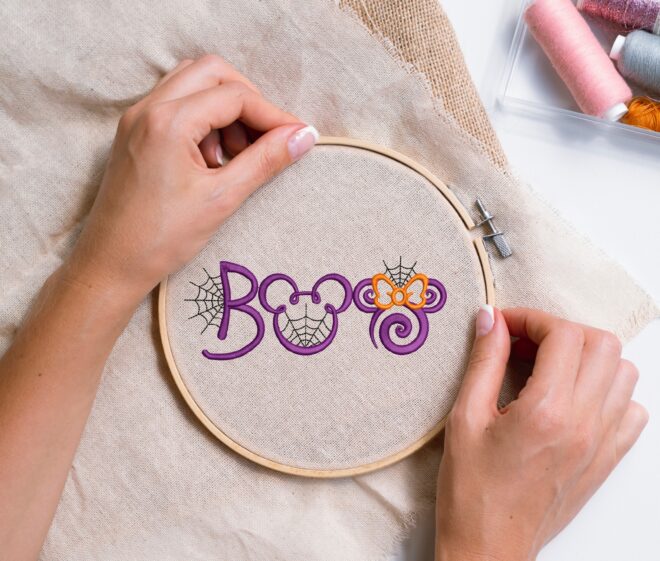 Halloween BOO Embroidery Design