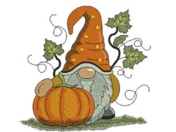 Autumn Gnome Embroidery Design