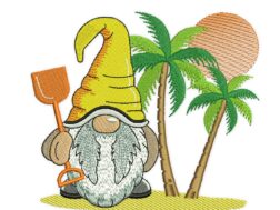 Summer Gnome Embroidery Design