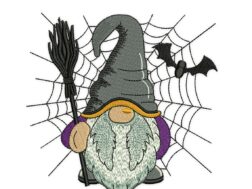 Halloween Gnome Embroidery Design