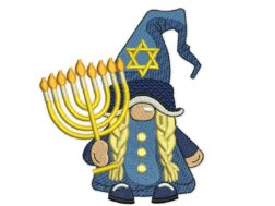 Hanukkah Girl Gnome Embroidery Design