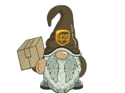 Delivery Gnome Embroidery Design