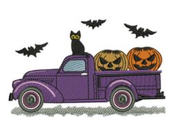 Halloween Pickup embroidery design