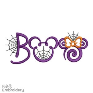 Halloween BOO Embroidery Design