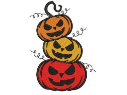 Halloween Pumpkins Machine Embroidery Design