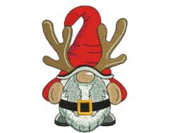 Christmas Deer Gnome Embroidery Design