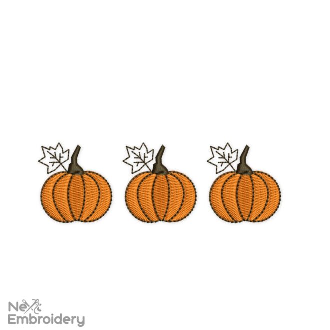 Mini Pumpkins Embroidery Design