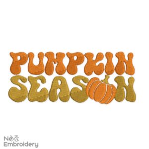 Pumpkin Season Embroidery Design