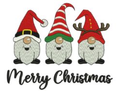 Christmas Gnomes embroidery design