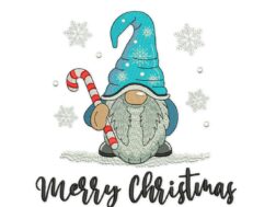 Merry Christmas Gnome Embroidery Designs