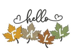 Hello Fall Embroidery Design