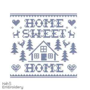 Home Sweet Home Embroidery Design