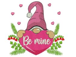 Be Mine Gnome Embroidery Designs