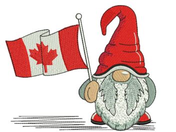 Canada Gnome Embroidery Design, Canadian Embroidery Designs