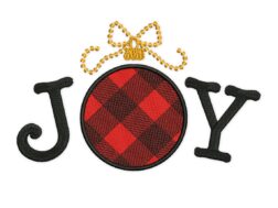 Checkered Christmas Ball Embroidery Design