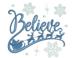 Christmas Believe Embroidery Designs