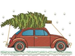 Christmas Car Embroidery Designs