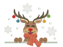 Christmas Deer Embroidery Designs