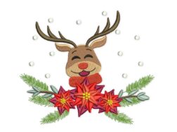 Christmas Deer Embroidery Designs