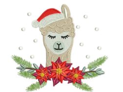 Christmas Llama Embroidery Designs