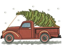 Christmas Pickup Embroidery Design