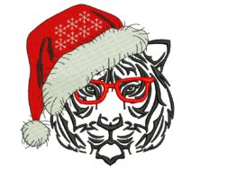 Christmas Tiger Embroidery Designs