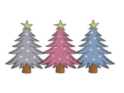 Christmas Trees Embroidery Designs