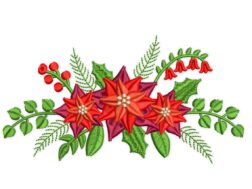 Christmas wreath Embroidery Design