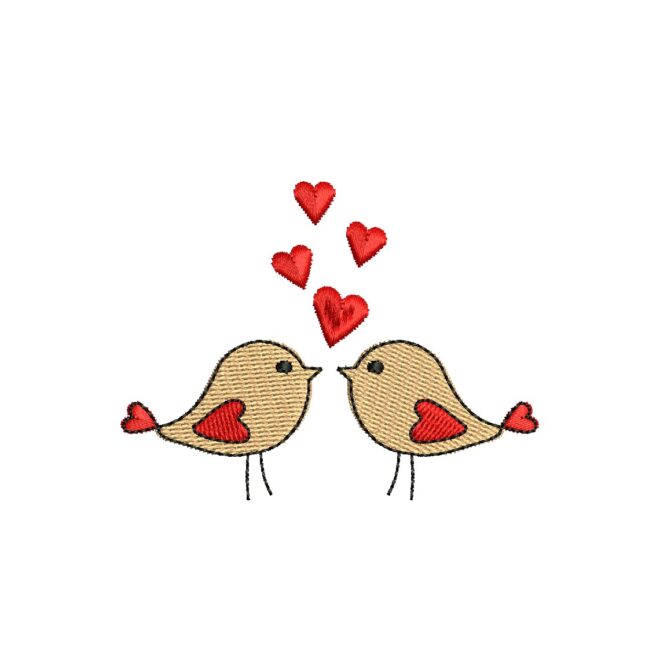 Couple in Love Embroidery Designs, Valentines day Embroidery Design