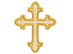 Cross baptism embroidery