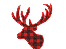 Deer Checkered Embroidery Designs