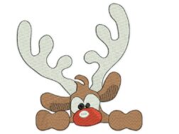 Christmas Rudolph embroidery design