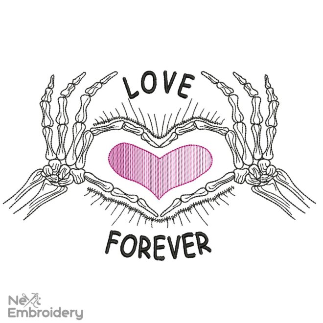 Forever Love Embroidery Designs, Valentines day Embroidery Designs