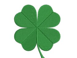 Four-leaf clover embroidery design