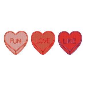 Fun Love Like Embroidery Designs, Valentines day Embroidery Design