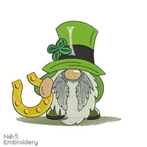 Gnome St Patricks Day Embroidery Designs, Holiday Embroidery Designs