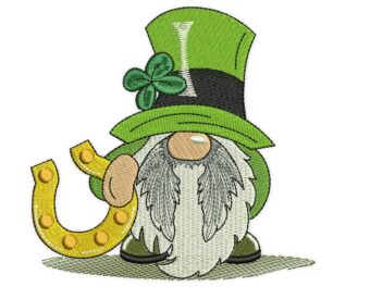 Gnome St Patricks Day Embroidery Designs, Holiday Embroidery Designs