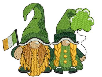 Gnomes Patricks Day Embroidery Designs, Shamrock Embroidery Design, Holiday Embroidery Designs