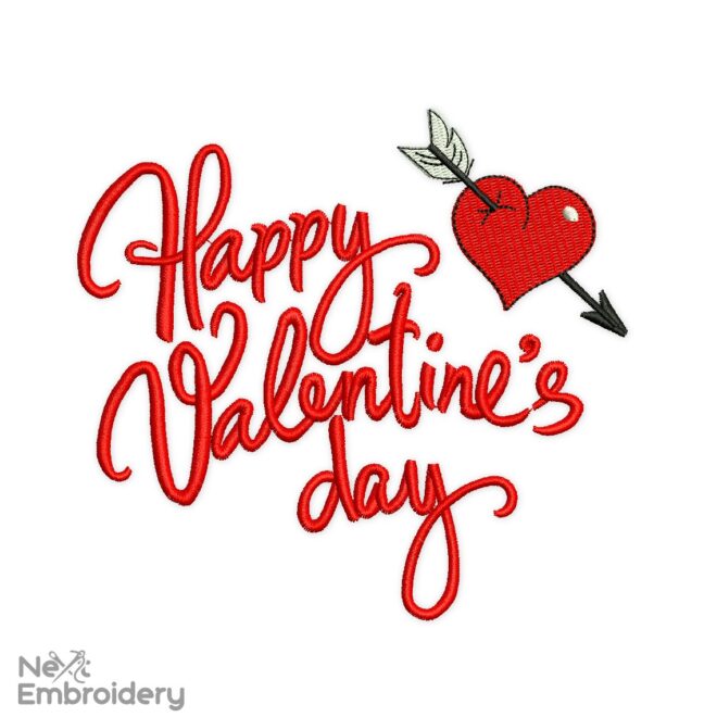 Happy Valentines Day Embroidery Designs, Valentine's day Embroidery Designs