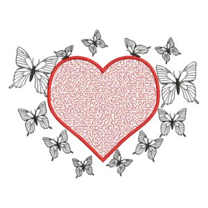 Heart Embroidery Designs, Valentines day Embroidery Design